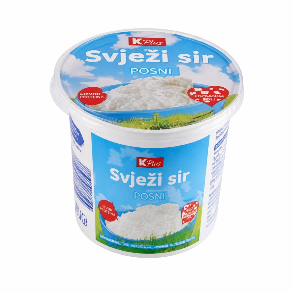 K Plus svježi posni sir 500g - Akcija u trgovini Konzum