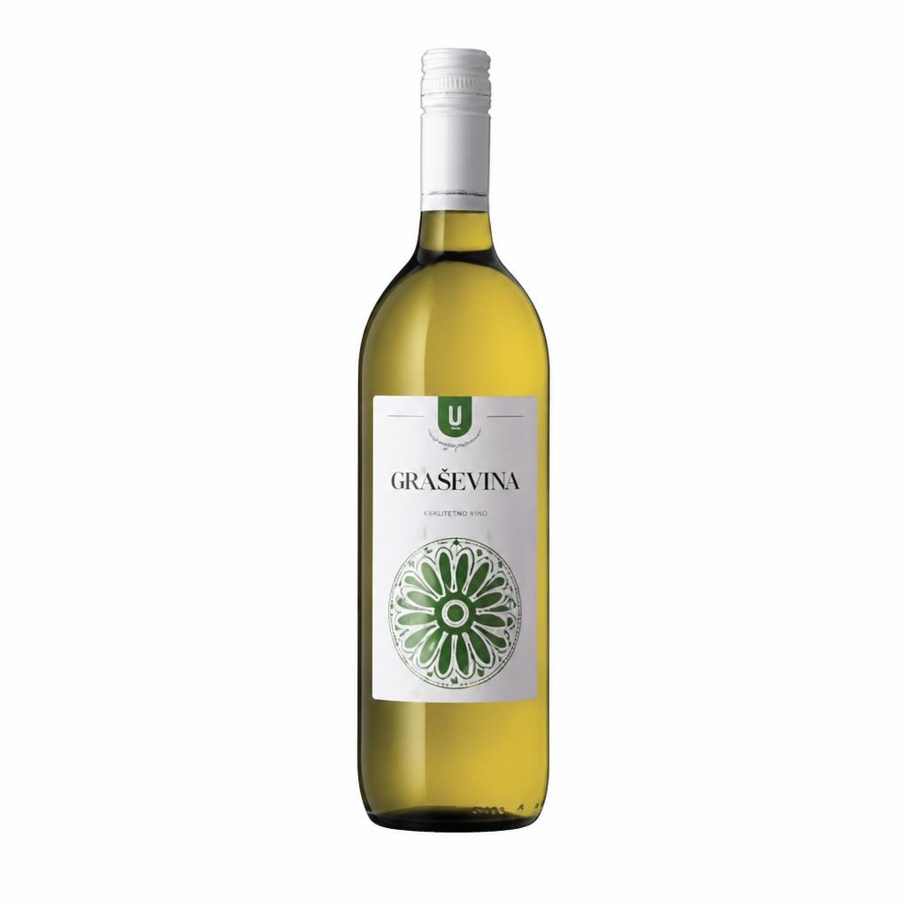 Vino Graševina bijelo 1 l Akcija u trgovini Konzum