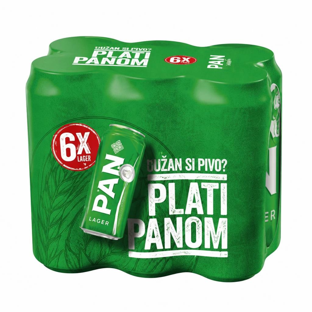 Pan pivo 6x0,5l Akcija u trgovini Konzum