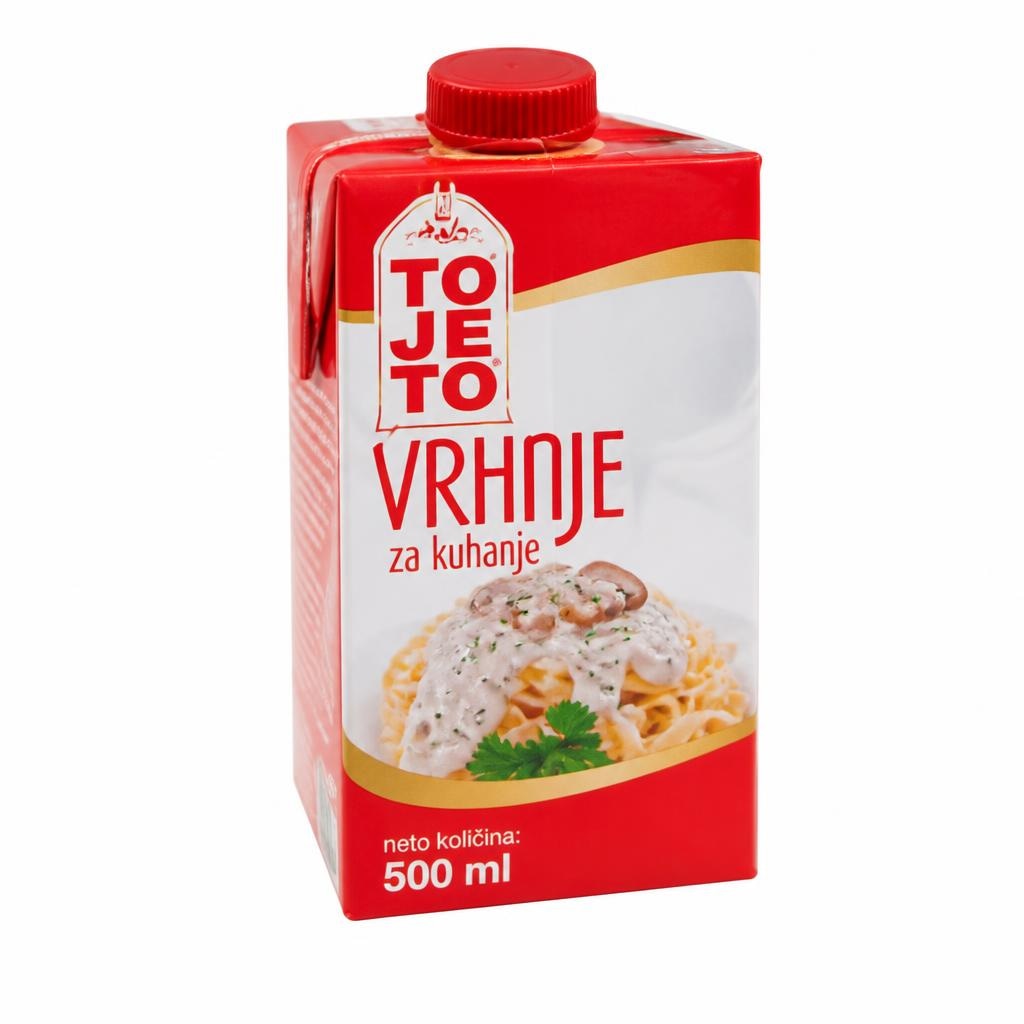 Vrhnje za kuhanje 500 g ToJeTo - Akcija u trgovini NTL