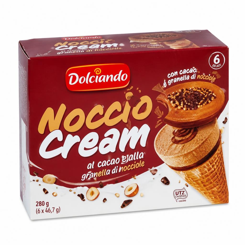 Dolciando korneti lješnjak 4 kom / 280 g Akcija u trgovini Eurospin