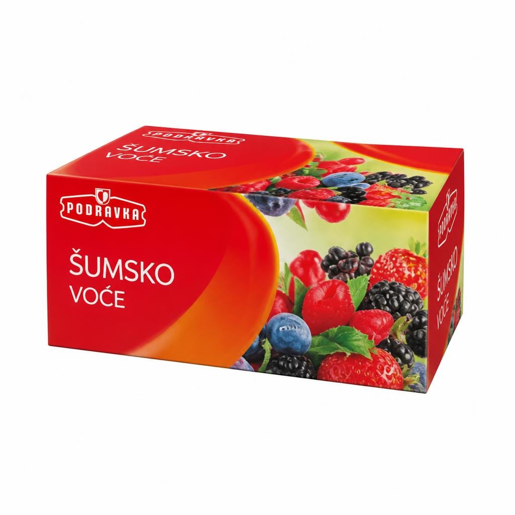 Podravka čaj šumsko voće ili brusnica 100 g ili 80 g Akcija u trgovini KTC