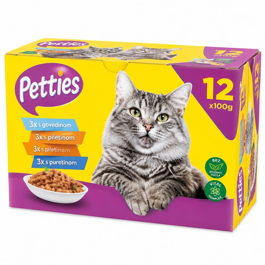 Petties hrana za mačke 12 x 100 g Akcija u trgovini Plodine