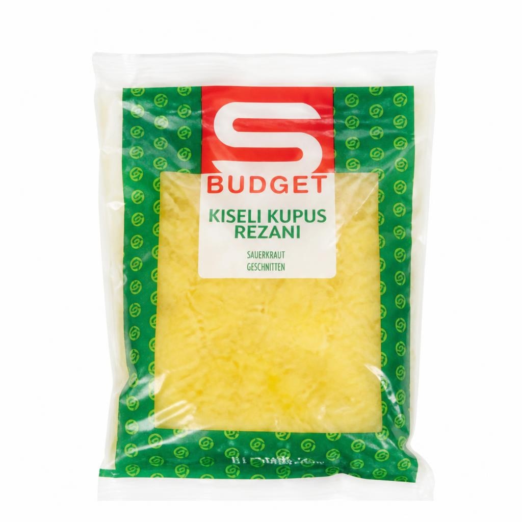 Budget domaći kiseli kupus rezani 500 g Akcija u trgovini Spar