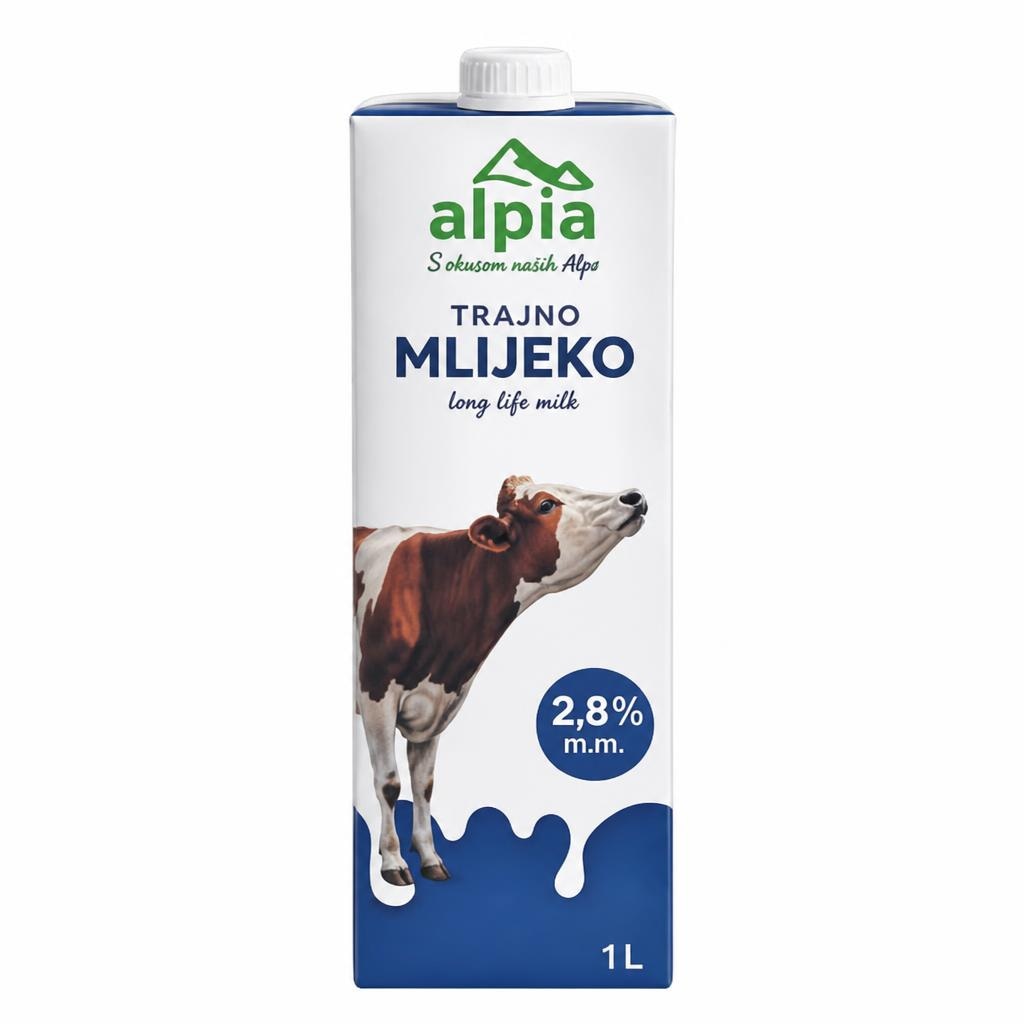 Alpia Trajno mlijeko 1 L Akcija u trgovini Lidl
