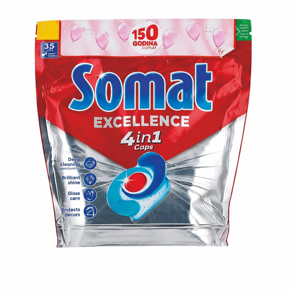 Somat deterdžent za pranje posuđa 4u1 Excellence 2x75/1 Akcija u trgovini Kaufland