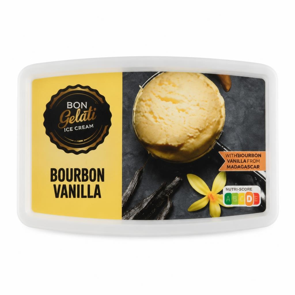 BON GELATI Sladoled bourbon vanilija 1 l - Akcija u trgovini Lidl