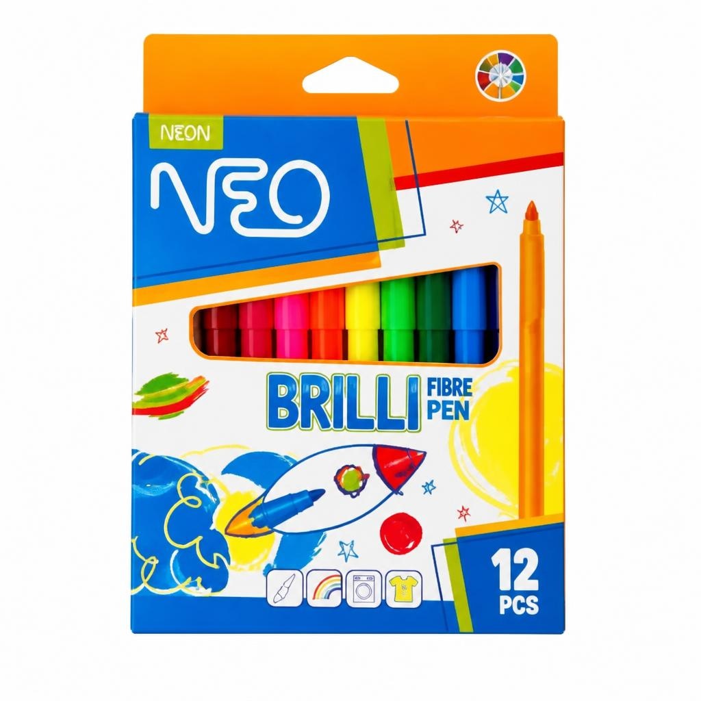 Neo Brilli flomasteri 12 komada Akcija u trgovini Plodine