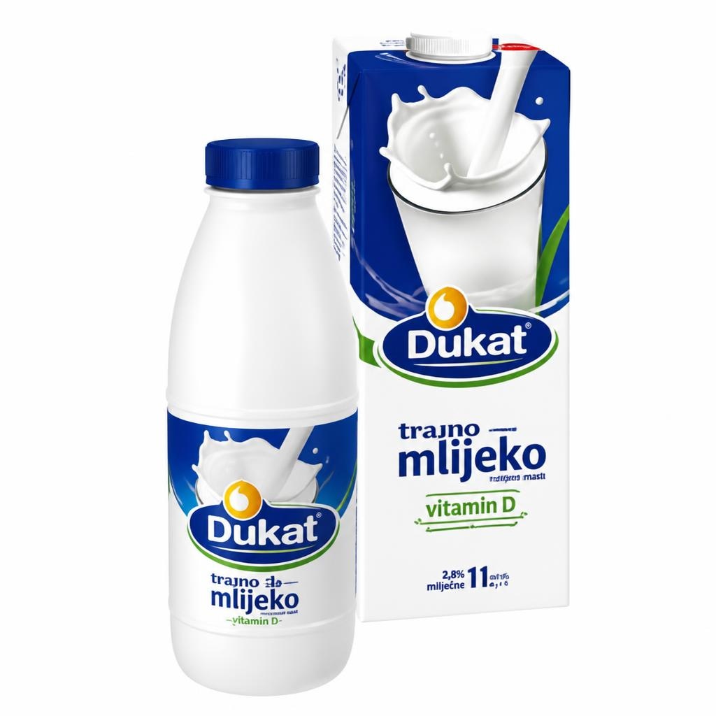 Dukat trajno mlijeko 1 l Akcija u trgovini Konzum