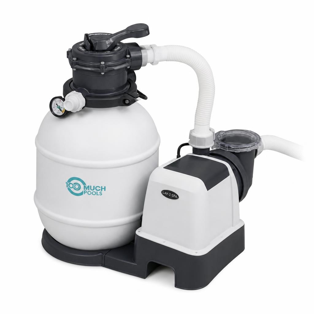 Bazen i pješčana filtar pumpa 'SX2100' Set Bazen: Ø 480 x v 120 cm, zapremnina 15.000 l; Pumpa: 250 W, snaga filtriranja 7.900 l/h, za bazene zapremnine do 57.500 l Too Much Pools / Intex - Akcija u trgovini Bauhaus