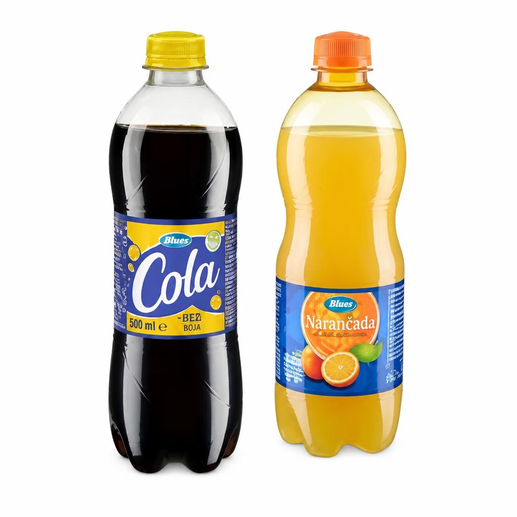 Gazirano piće Naranča/Cola Blues 500 ml - Akcija u trgovini Eurospin