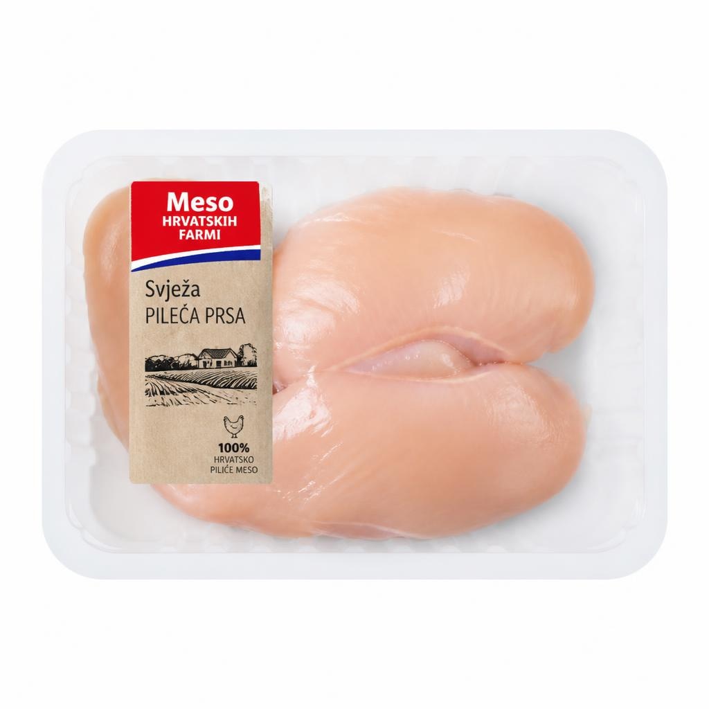 Meso hrvatskih farmi svježa pileća prsa cca 500 g Akcija u trgovini Lidl
