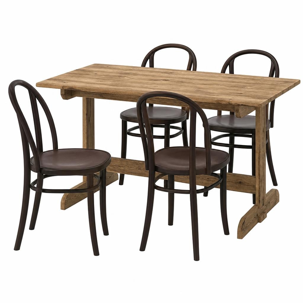 NACKANÄS/SKOGSBO Stol+4 stolice 140 cm - Akcija u trgovini Ikea