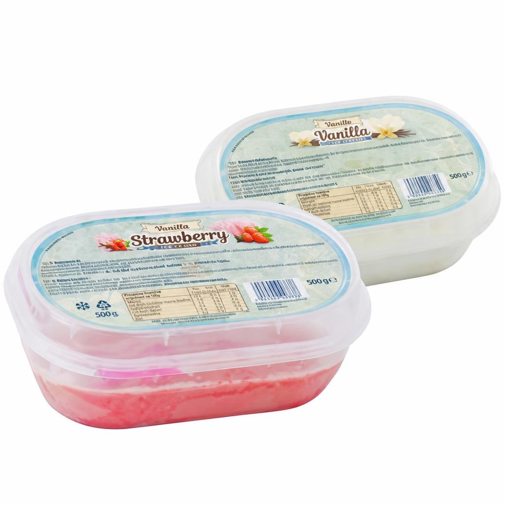 Sladoled vanilija/jagoda 500 g - Akcija u trgovini Eurospin