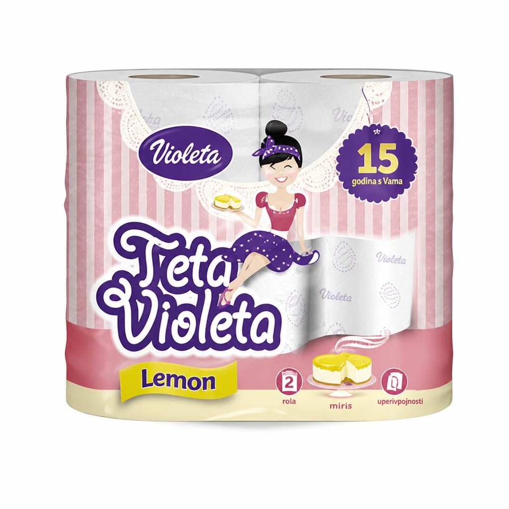 Violeta papirnati ručnik cheesecake lemon 2 role Akcija u trgovini Konzum