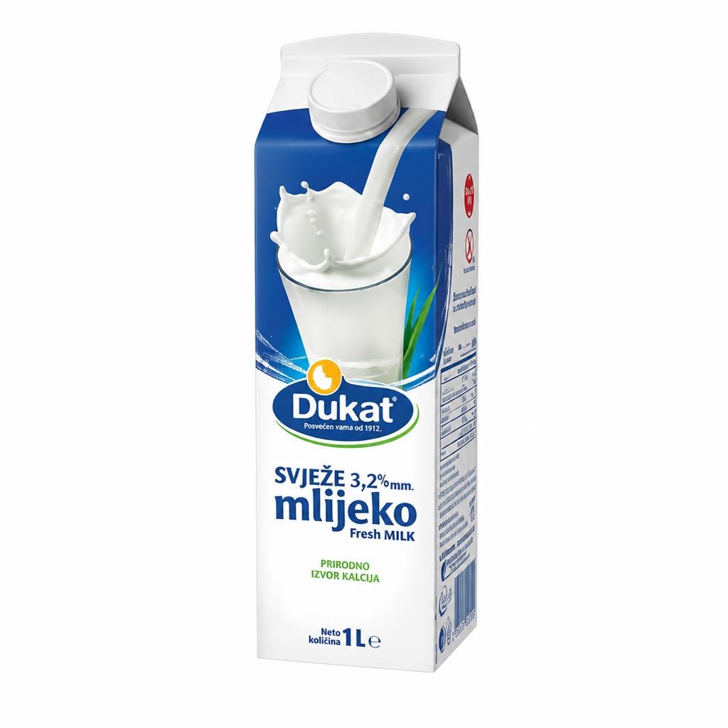 Dukat svježe mlijeko 1 L Akcija u trgovini Tommy
