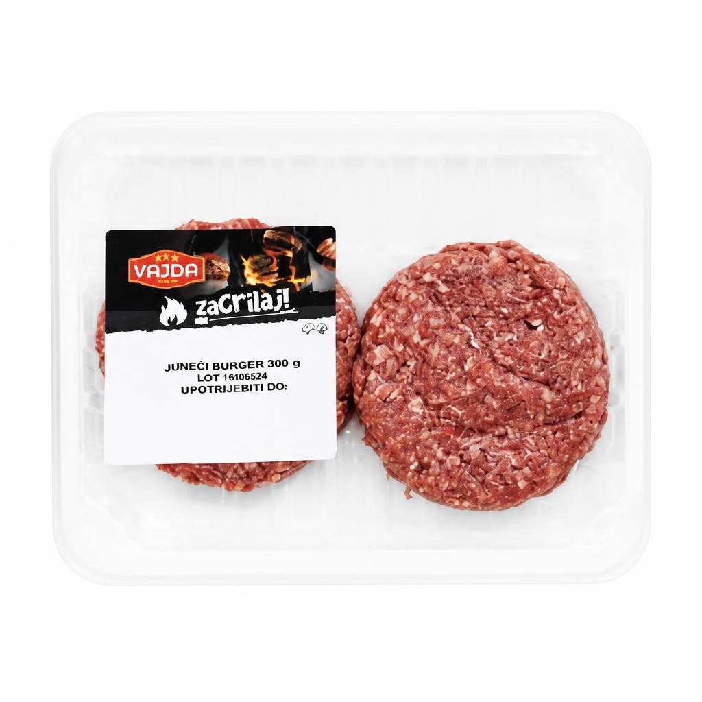 VAJDA Juneći burger 300g - Akcija u trgovini Pivac