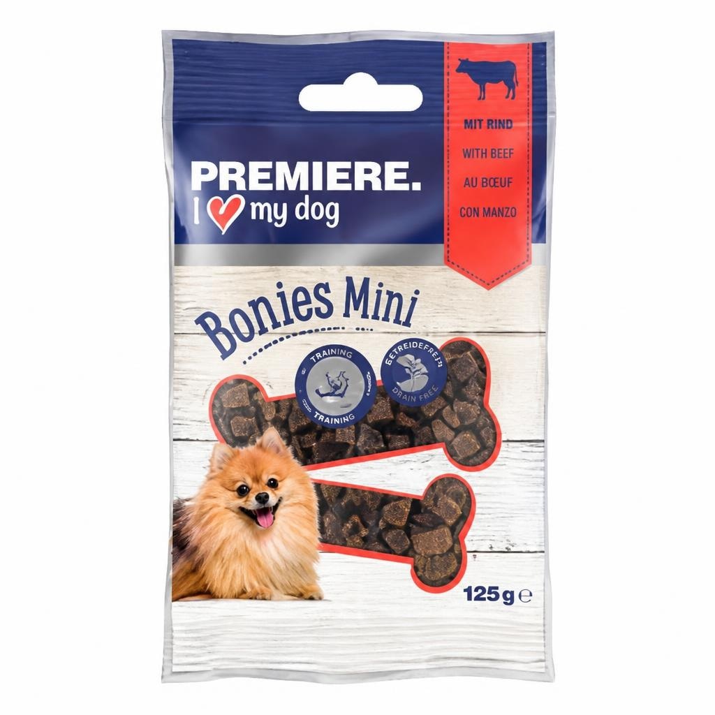 Premiere Bonies Mini za trening govedina ili losos 125 g Akcija u trgovini Zoo City