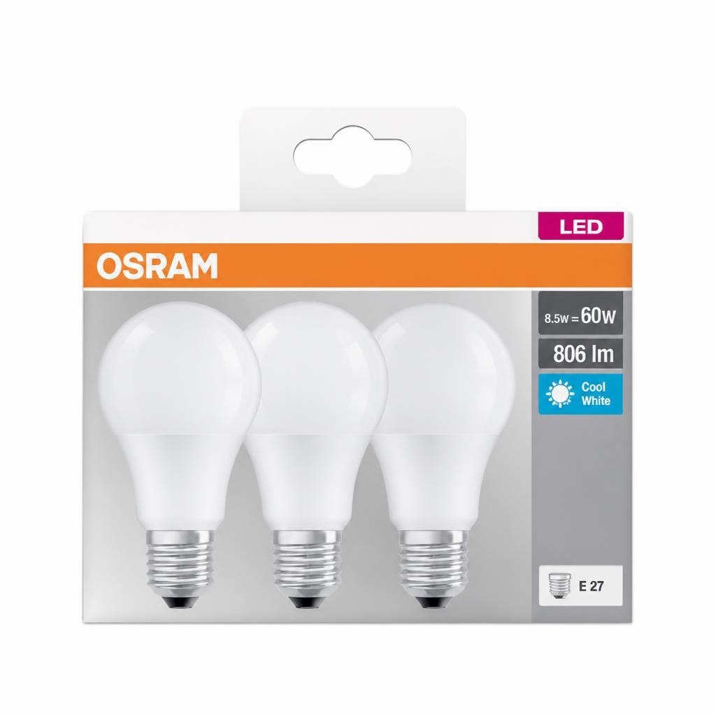 LED žarulja 8,5W E27 3 kom OSRAM Akcija u trgovini KTC