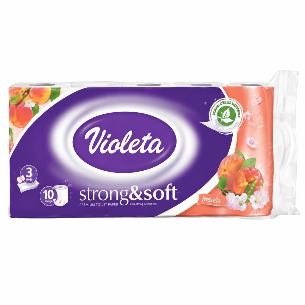 Violeta toaletni papir strong & soft breskva 10 rola Akcija u trgovini Bakmaz