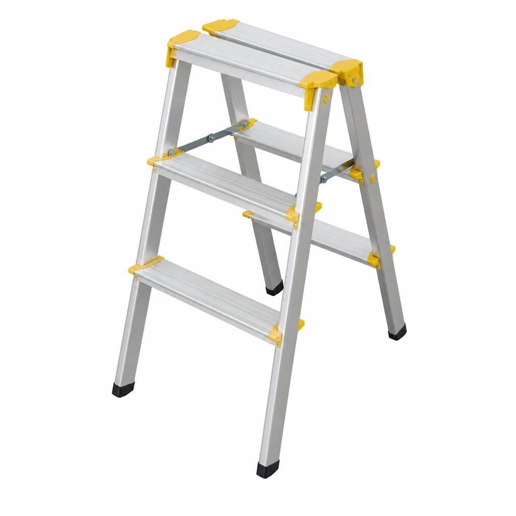 Aluminijske ljestve dvostrane 4 stepenice 100x44x77 cm Akcija u trgovini KTC