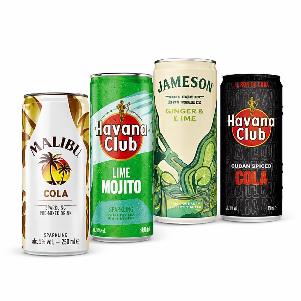 Odabrana gotova miješana pića 0,25ml-0,33ml Malibu, Havana Club, Jameson - Akcija u trgovini Konzum