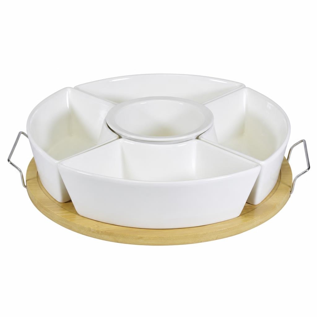 Zdjelice na okruglom podlošku 29 cm, 5/1, set Akcija u trgovini Konzum