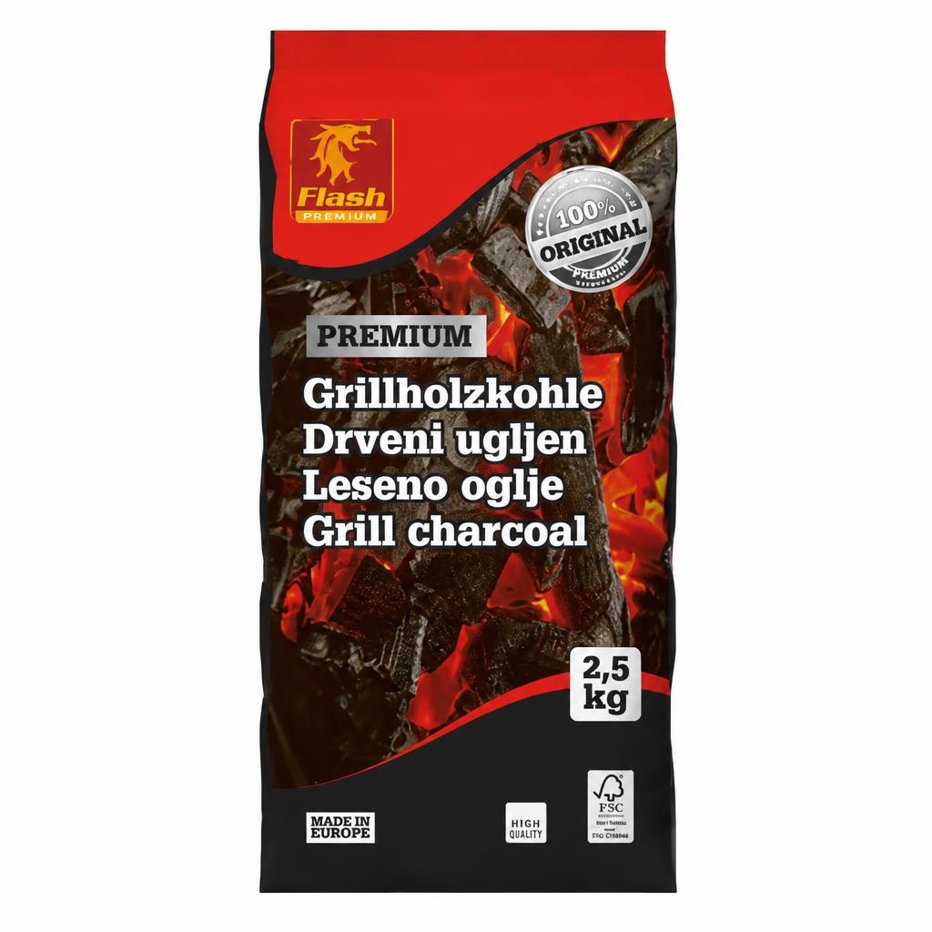 Drveni ugljen 2,5 kg Flash Premium - Akcija u trgovini Kaufland