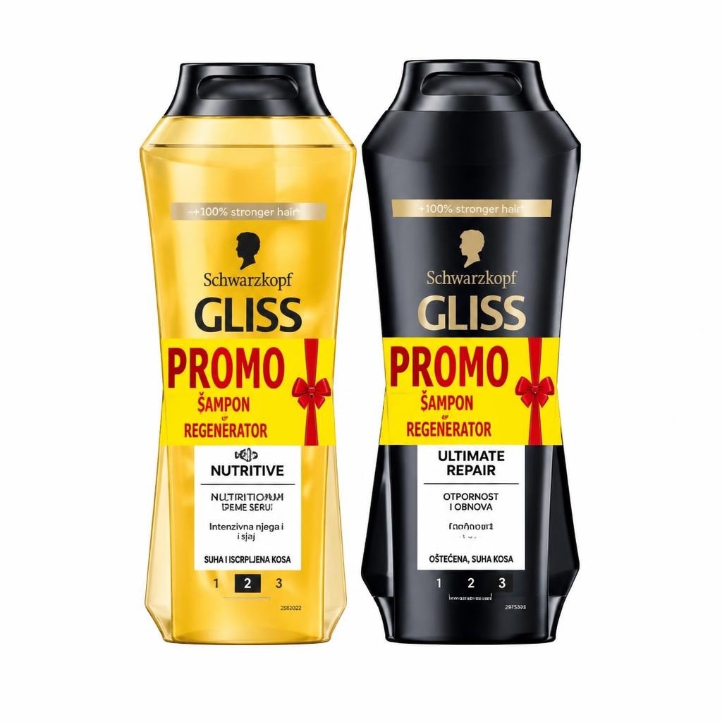 Gliss šampon i regenerator 400 ml + 200 ml Akcija u trgovini KTC
