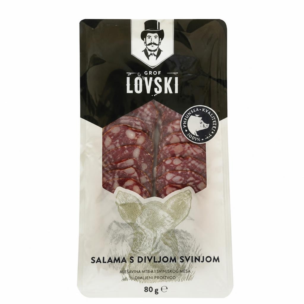 Salama od divlje svinje 80g Grof Lovski Akcija u trgovini Konzum