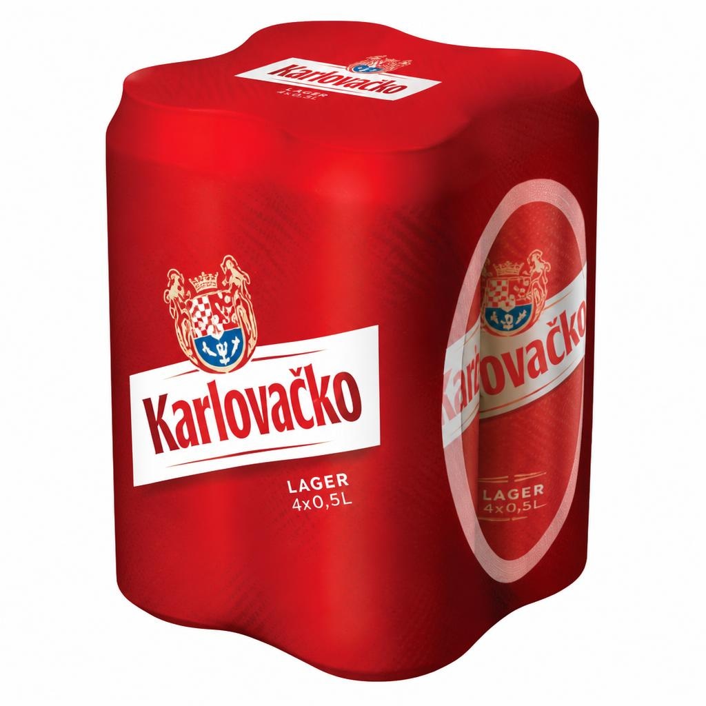 Karlovačko svijetlo pivo 4x 0,5 l Akcija u trgovini Plodine