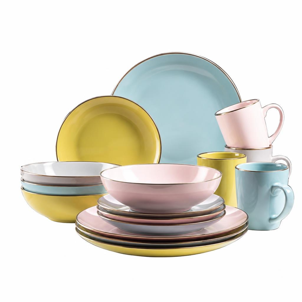 Set posuđa Metallic Rim 16-dij. - Akcija u trgovini Mueller