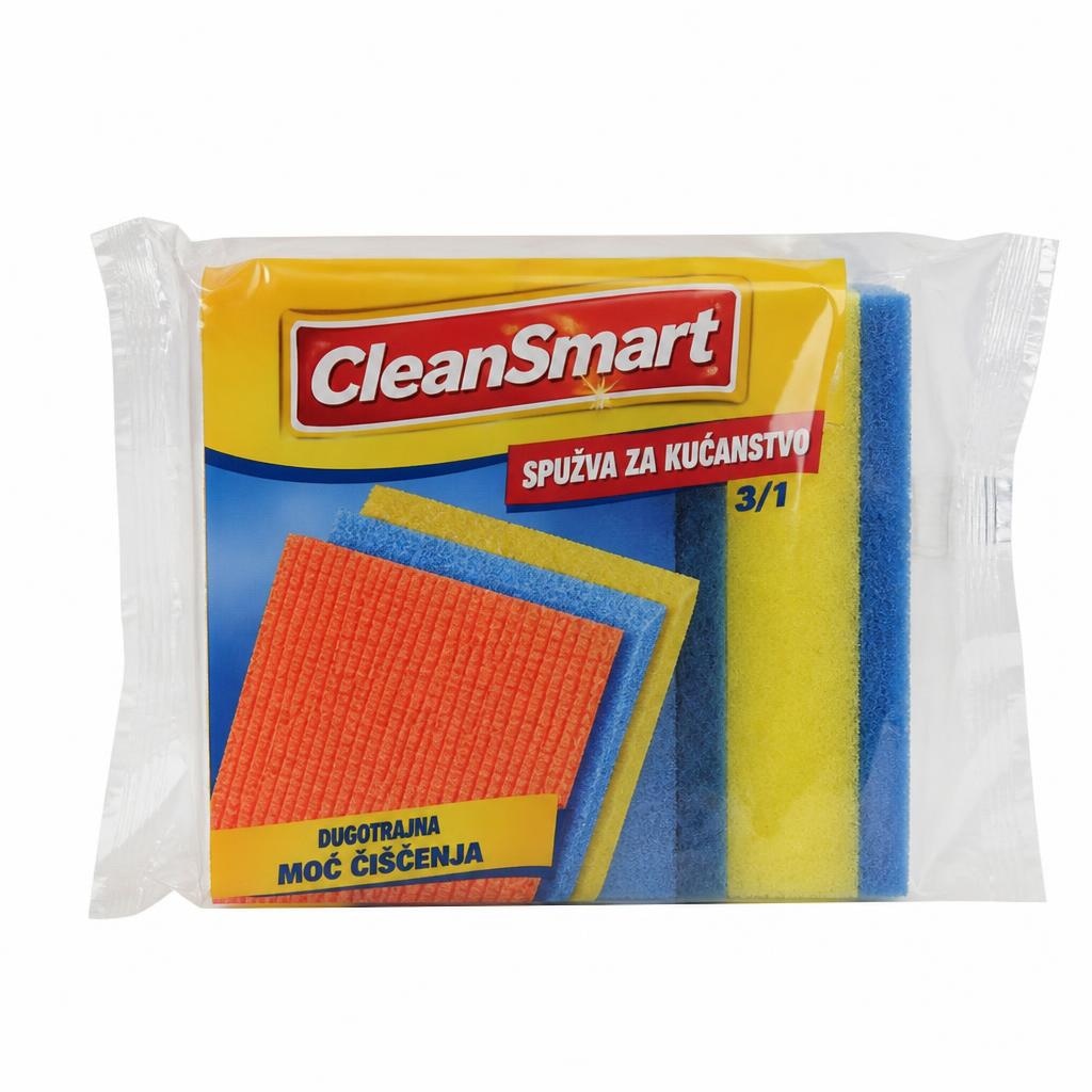 Clean Smart spužva za kućanstvo 3 kom Akcija u trgovini Pivac