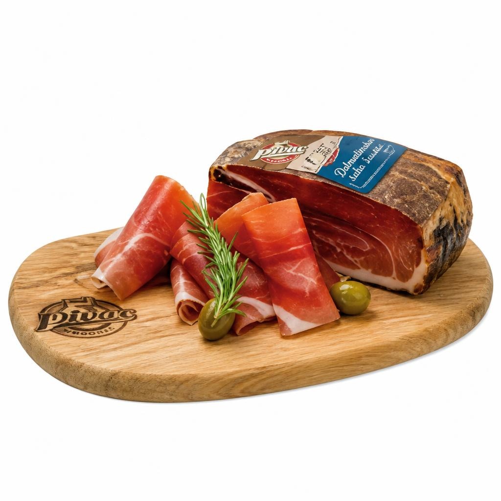 Pivac dalmatinska suha šunka 1/4 vp Akcija u trgovini Pivac
