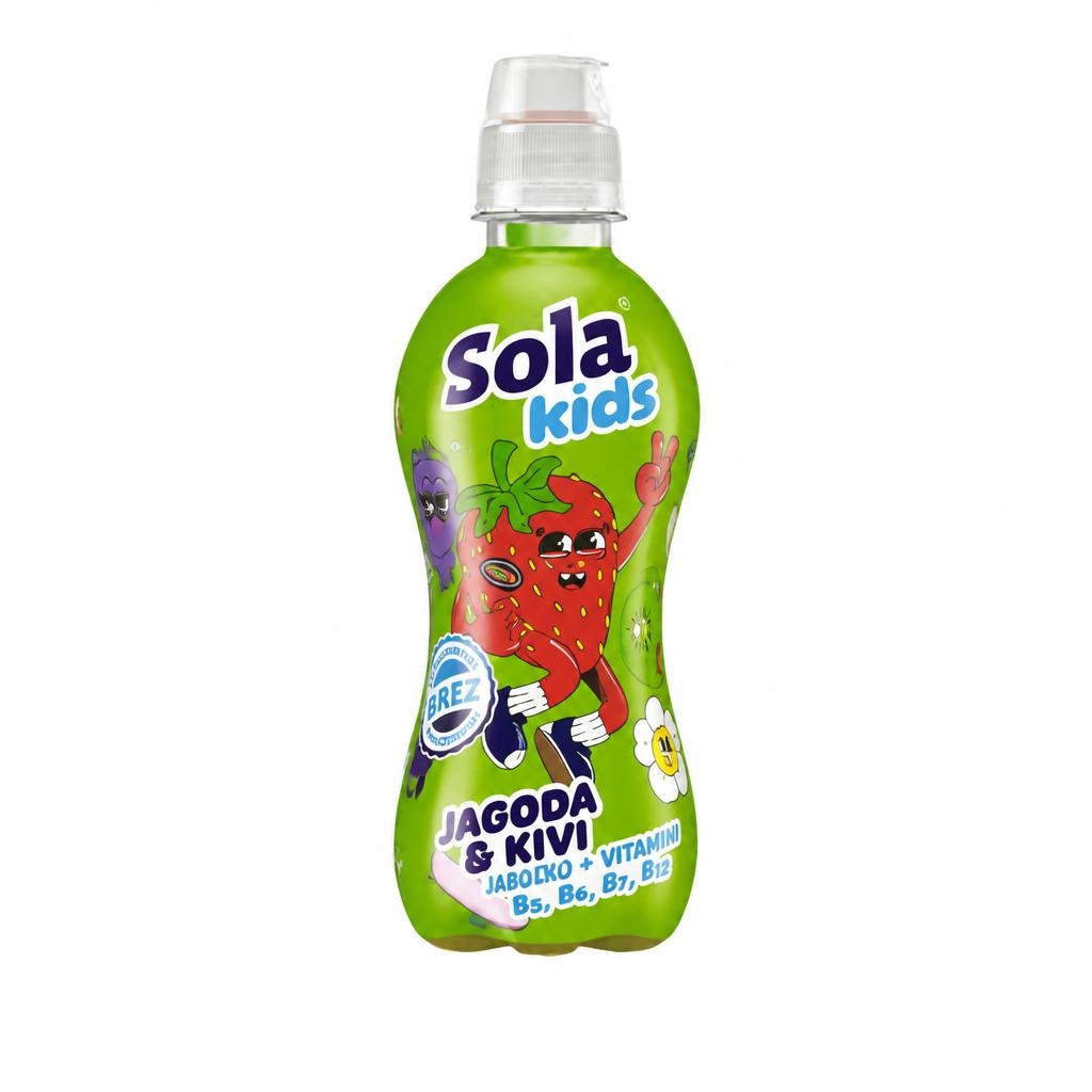 Sola Kids jabuka, grožđe, jagoda i kiwi 0,33l Akcija u trgovini Žabac