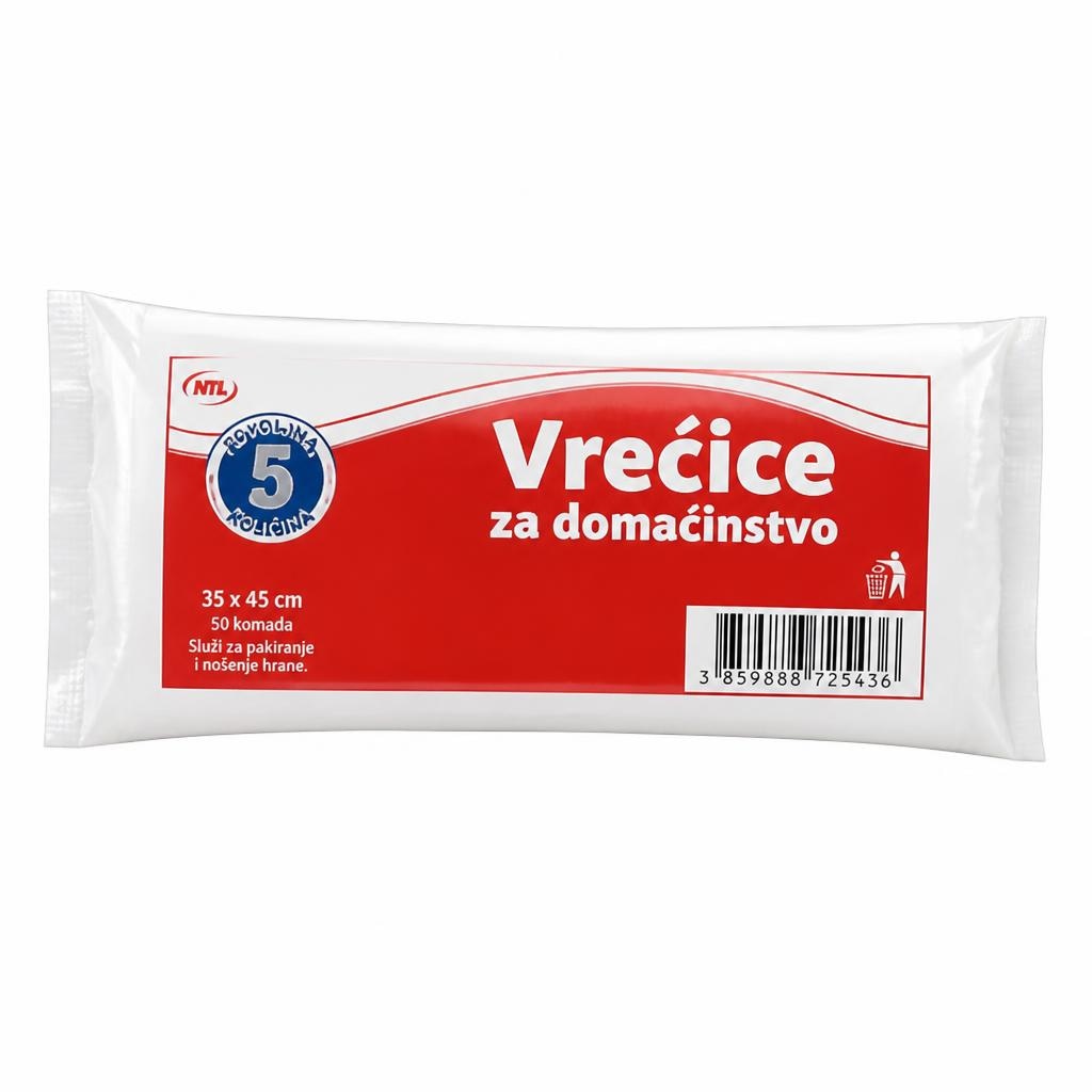 Ntl vrećice za domaćinstvo 1 pak, 25 kom, 5 l Akcija u trgovini NTL