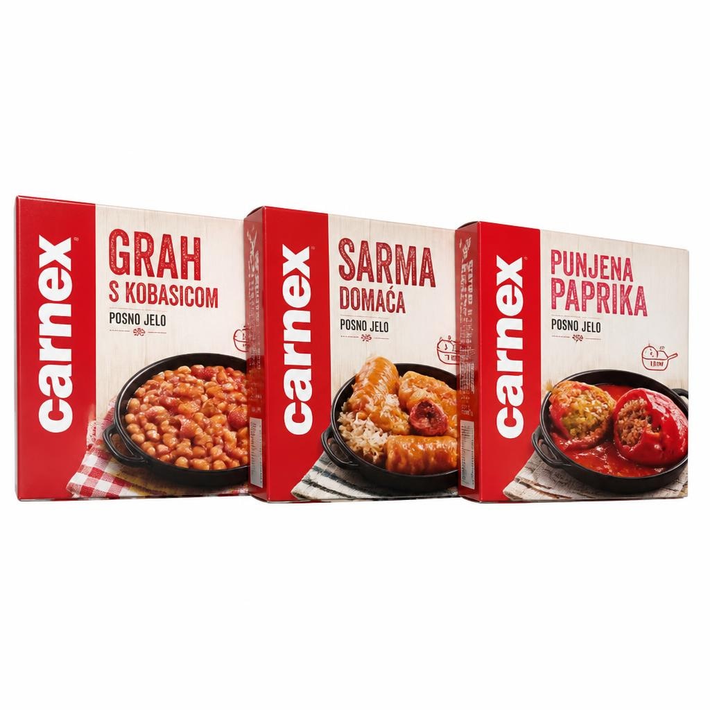 Carnex grah s kobasicom, sarma domaća, paprika punjena 400 g Akcija u trgovini 365 Market