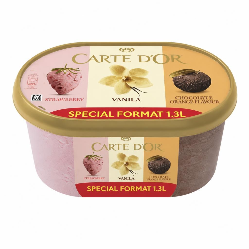 Carte d'Or sladoled jagoda, vanilija i čokolada 1300 ml Akcija u trgovini Žabac