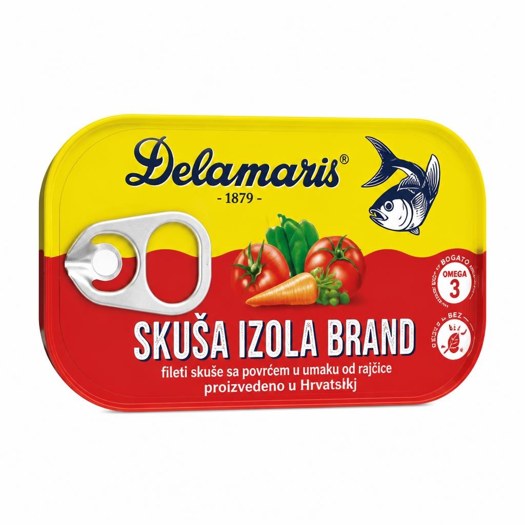 Delamaris Izola Brand Skuša s povrćem 125 g Akcija u trgovini Ribola