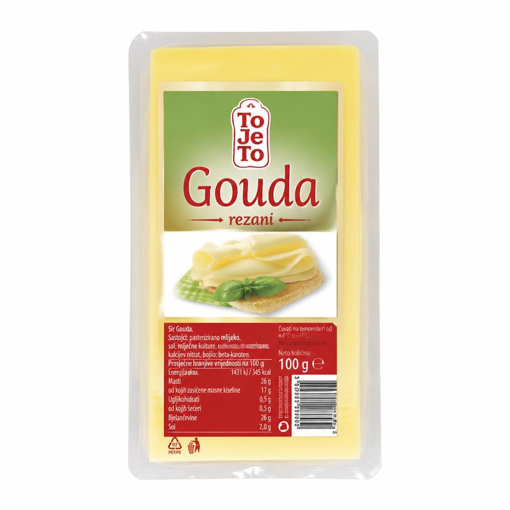 ToJeTo sir gouda rezani 100 g Akcija u trgovini 365 Market