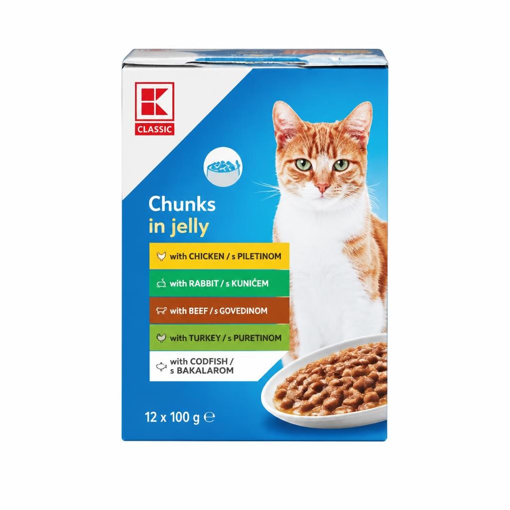 K Classic hrana za mačke Adult Chunks in jelly 12x100g Akcija u trgovini Kaufland
