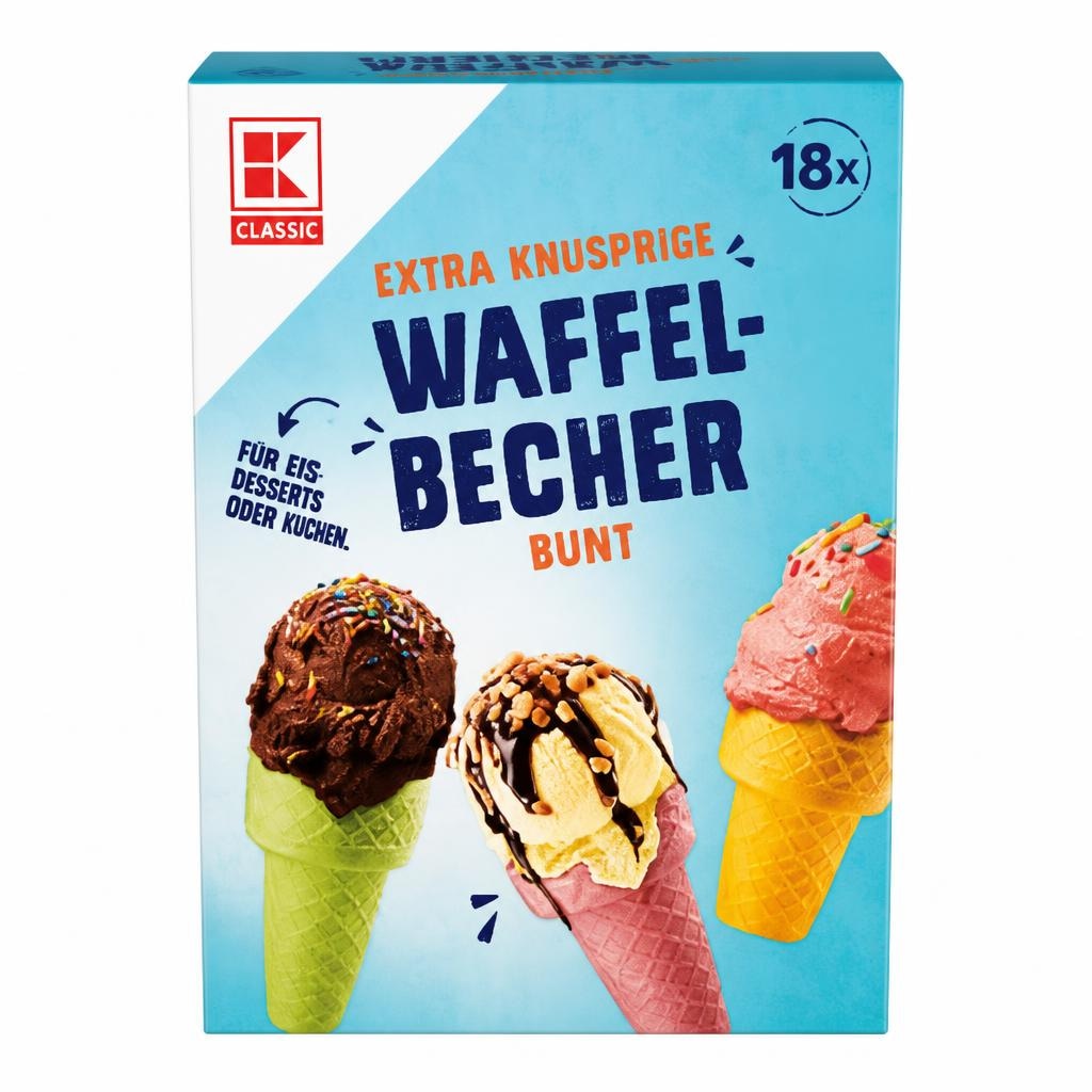 Vafel korneti šareni 108 g K Classic Akcija u trgovini Kaufland
