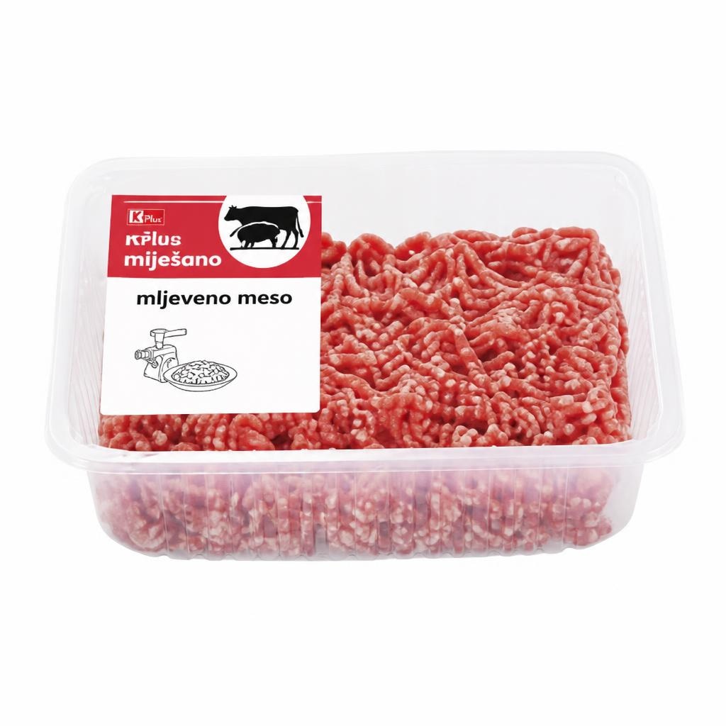 K Plus miješano mljeveno meso 810 g Akcija u trgovini Konzum