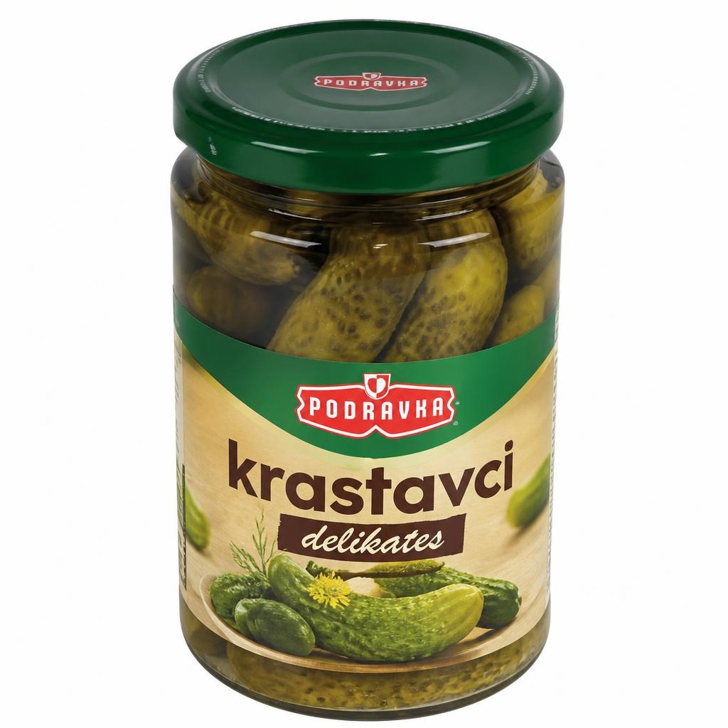 Podravka krastavci delikates 330 g Akcija u trgovini Trgovina Krk
