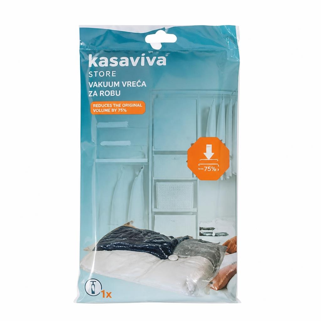 Vakuum vreća za robu 60 x 80 cm, 1 kom Kasaviva - Akcija u trgovini NTL