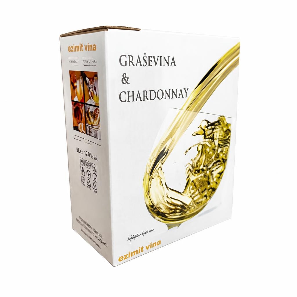 Vino Ezimit Graševina&Chardonnay 5 L - Akcija u trgovini Spar
