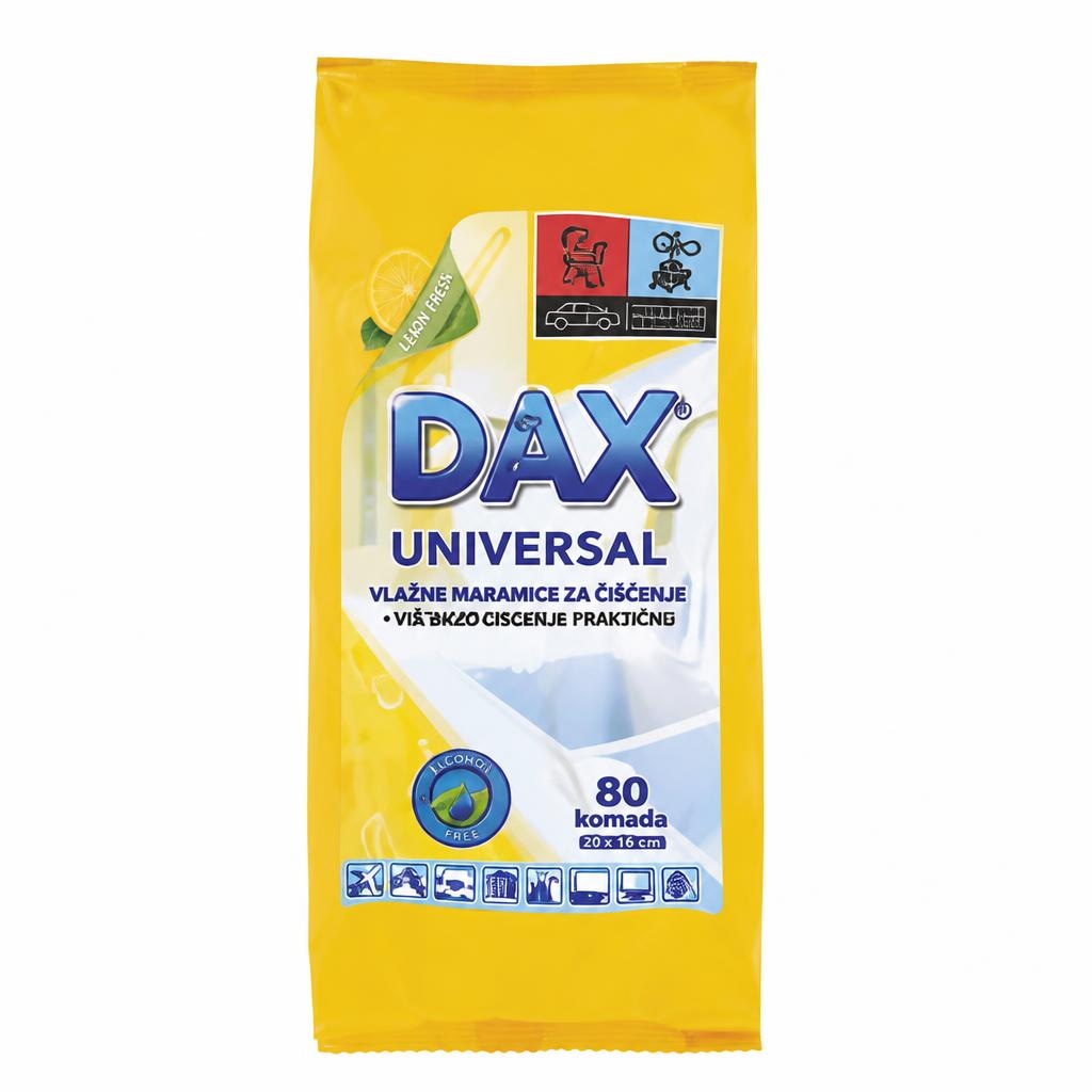 Dax Vlažne maramice za čišćenje 80/1 Akcija u trgovini Konzum