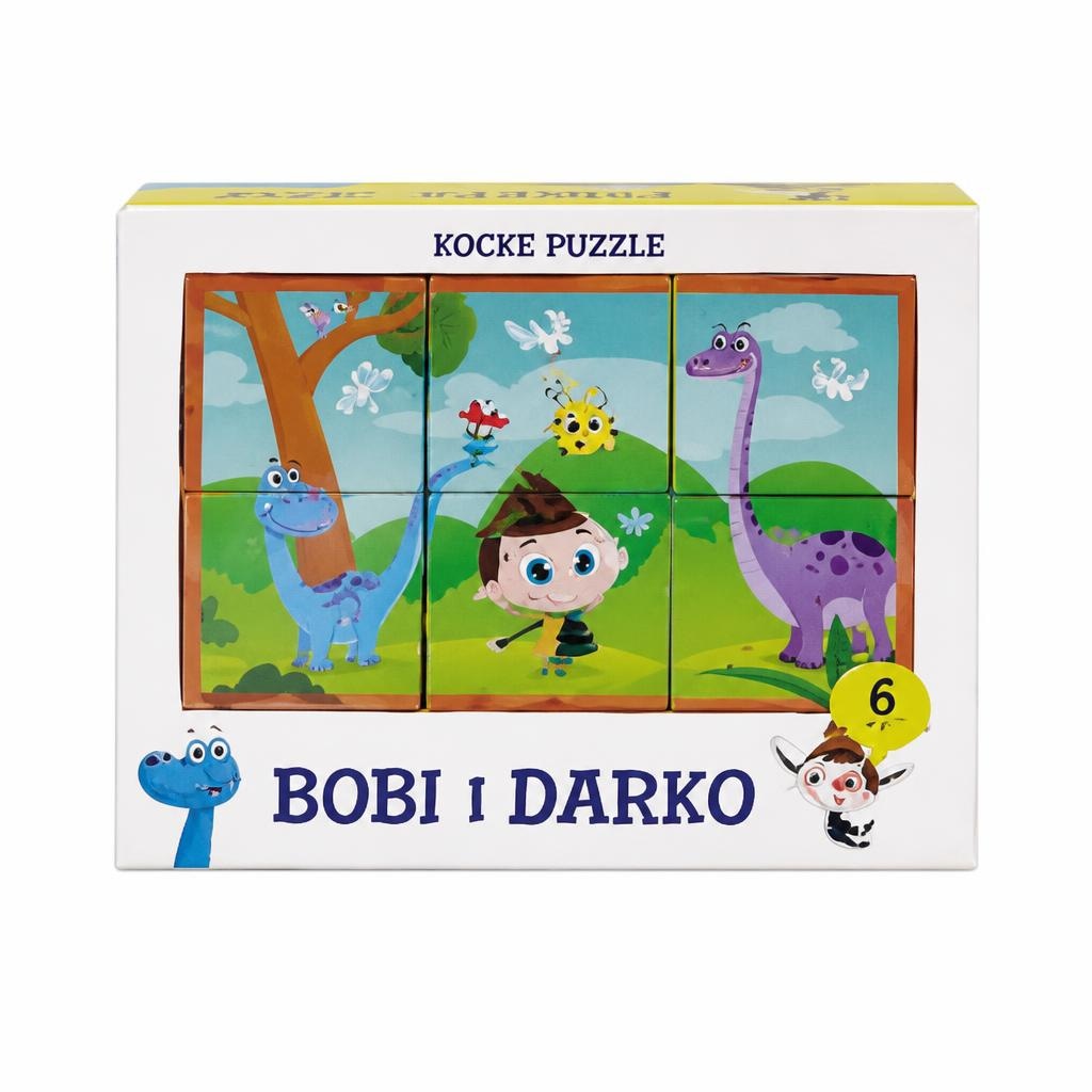 Kocke puzzle Bobi i Darko 6 kom BIBIN Akcija u trgovini Kaufland