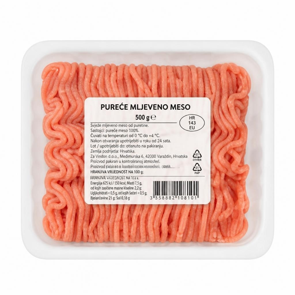 Pureće mljeveno meso 500 g Akcija u trgovini Spar