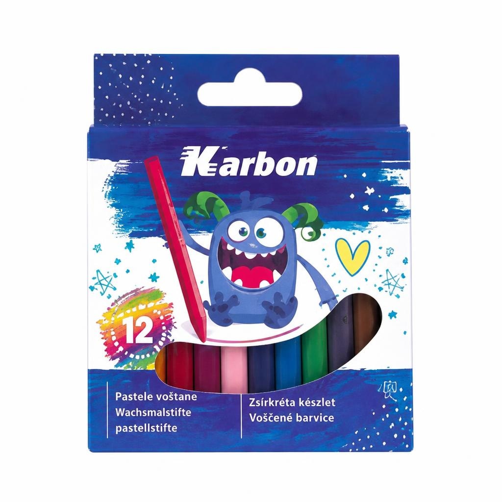 Karbon pastele voštane 12 kom Akcija u trgovini KTC